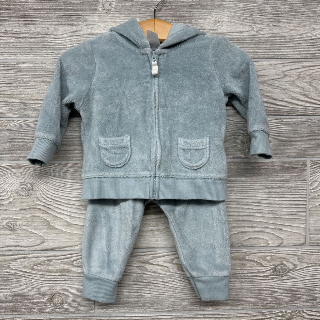 Terry Cloth Full Zip Hoodie & Harem Pants Bear