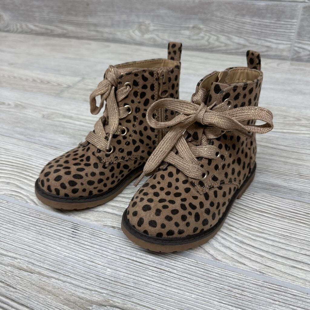 Side Zip Boots Animal Print