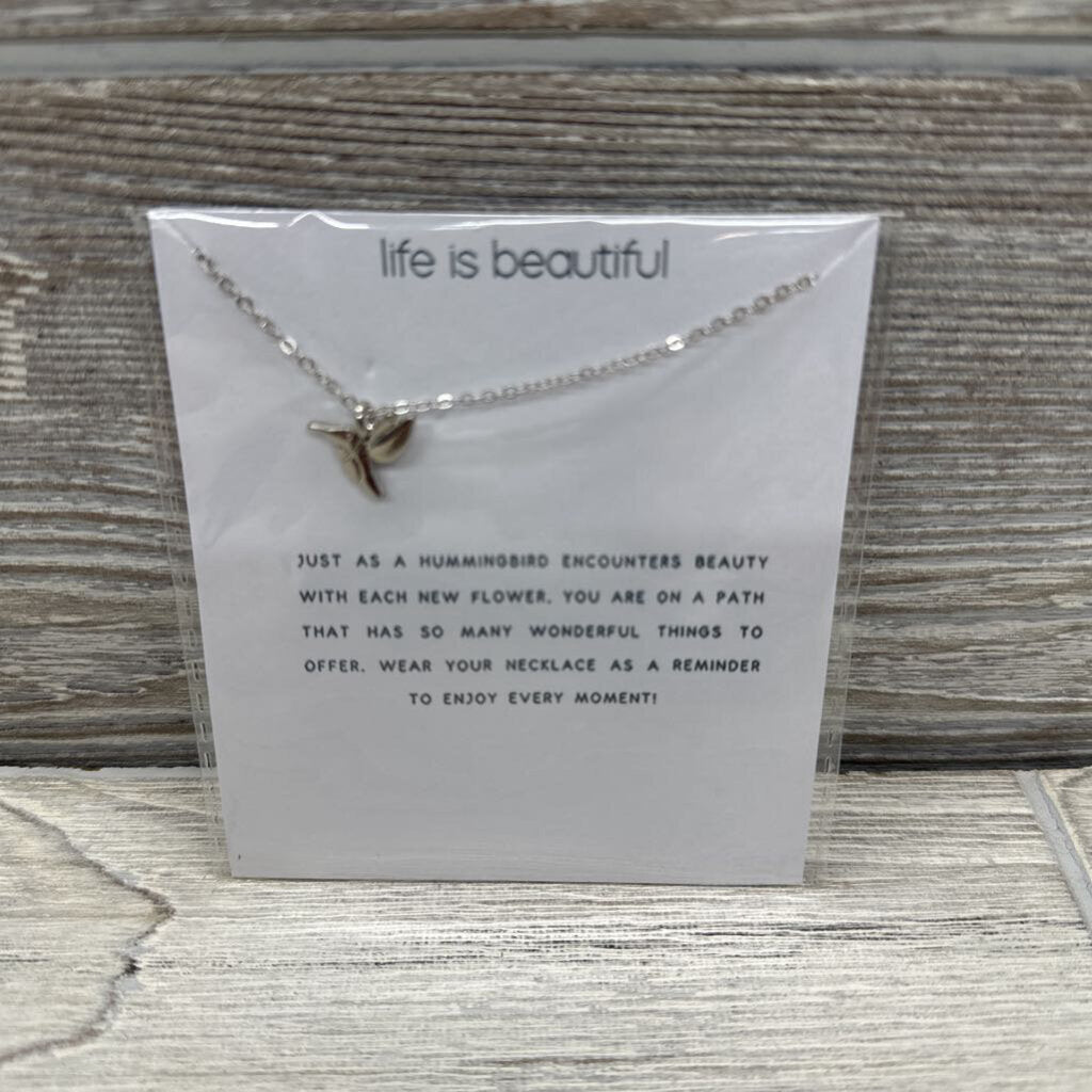 NEW Message Necklace Life Is Beautiful