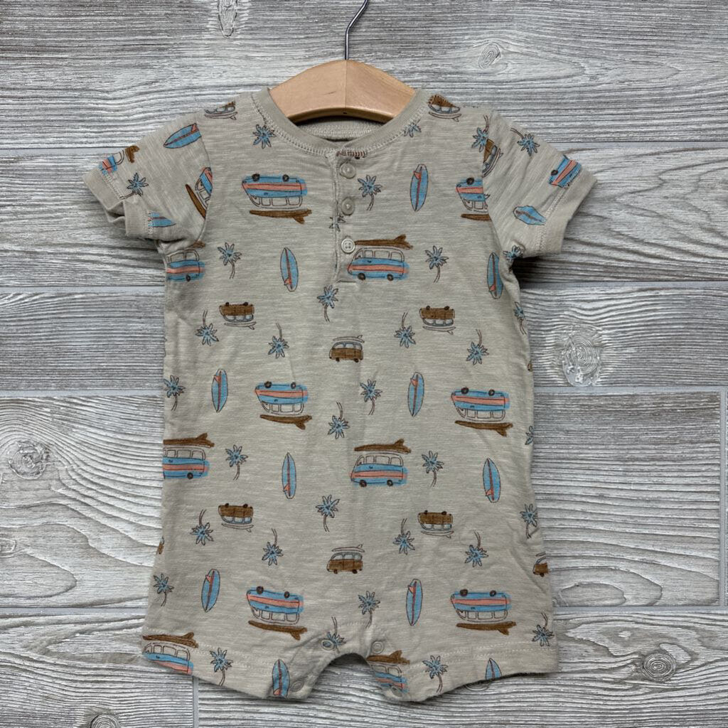 Shorty Romper Surf Van & Palm Trees