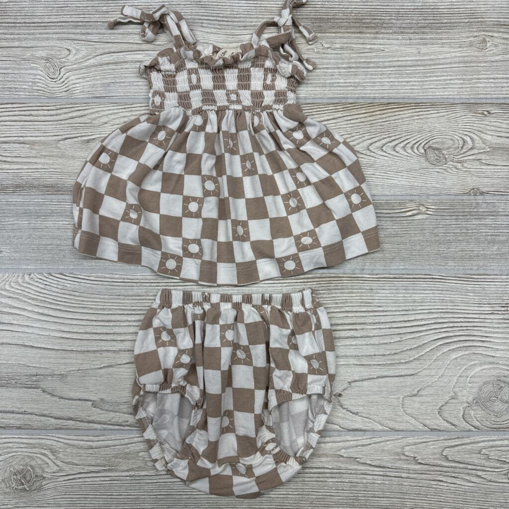 Bamboo Checkered Dress & Bloomers