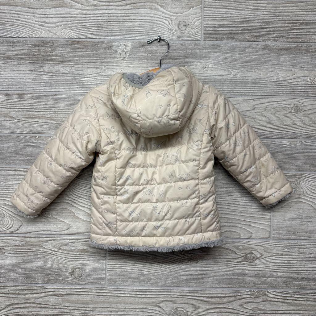 Reversible Mossbud Swirl Coat W/ Hood