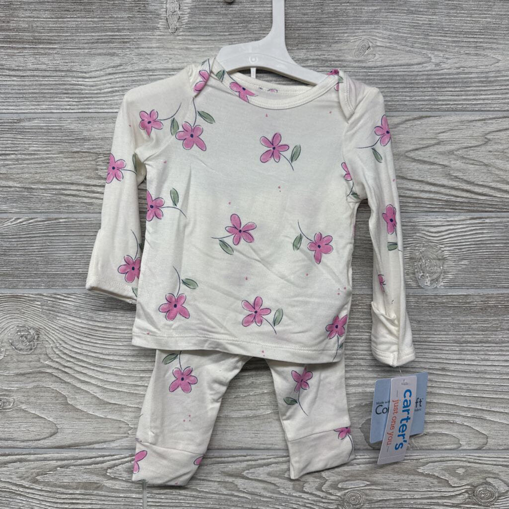 NEW 2 Pc Bamboo Outfit Flowers