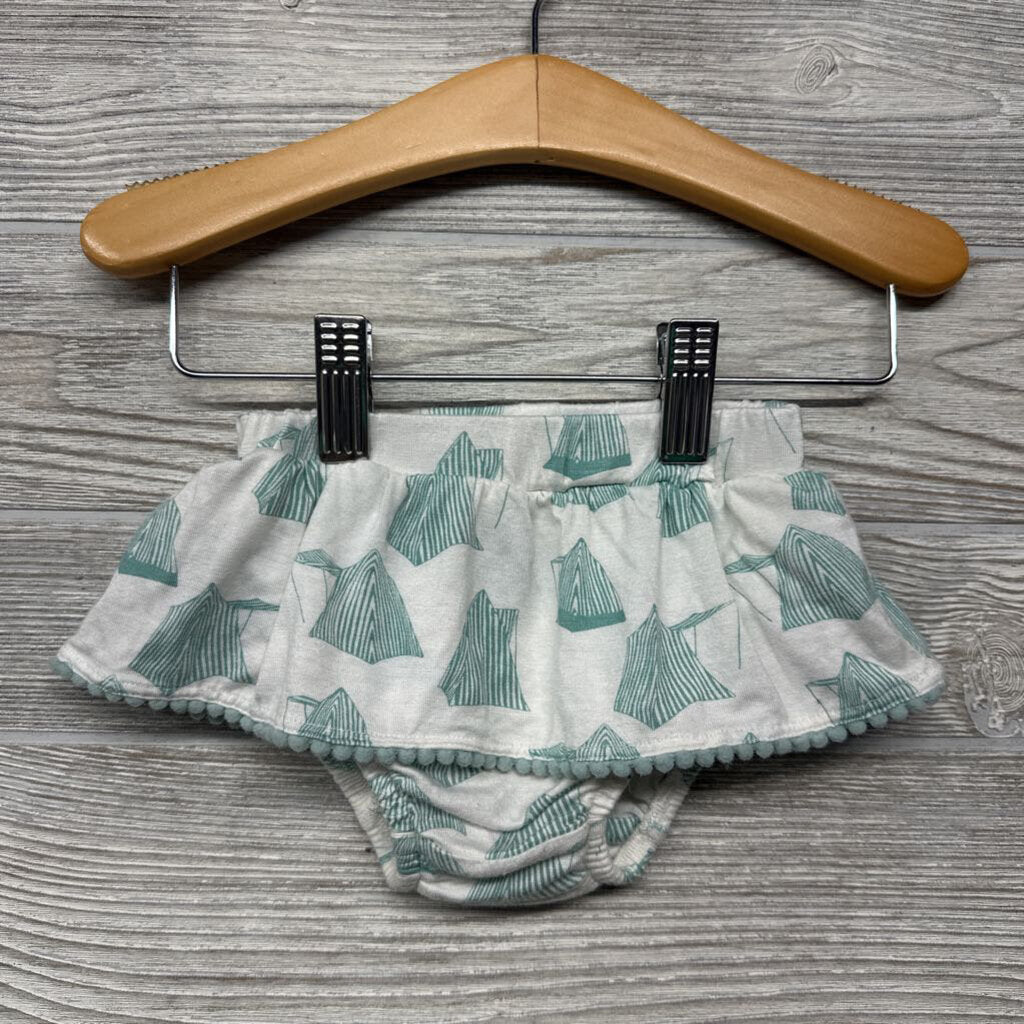 Bamboo Cropped Tank Top & Skort Printed Poms