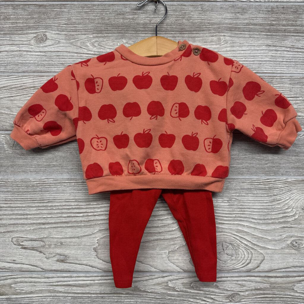 Crewneck & Ribbed Leggings Apples