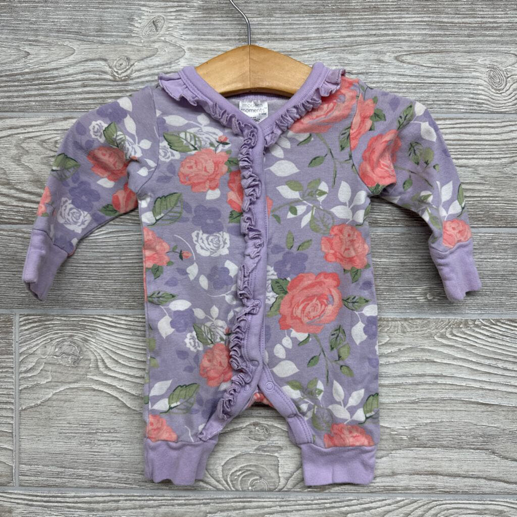 Button Up Outfit Ruffle Flowers