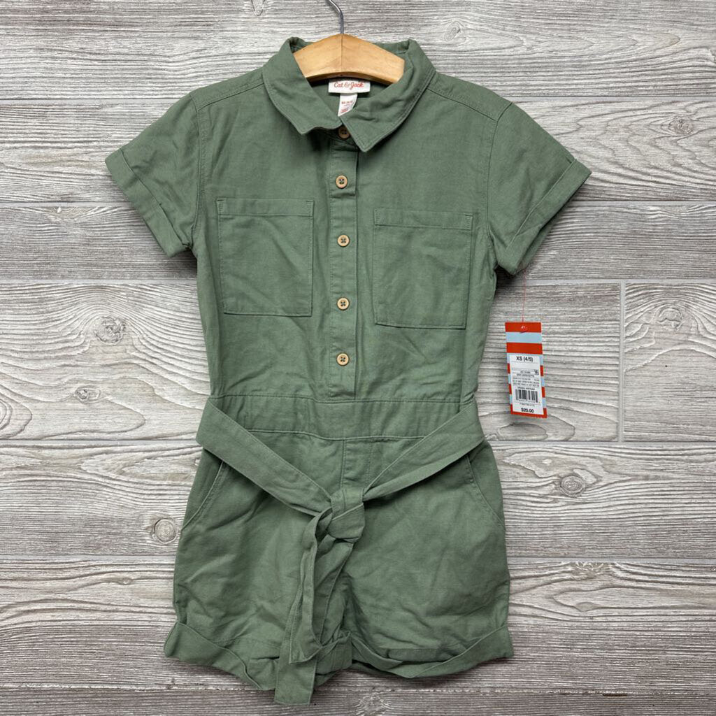 NEW Button Up Romper W/ Belt