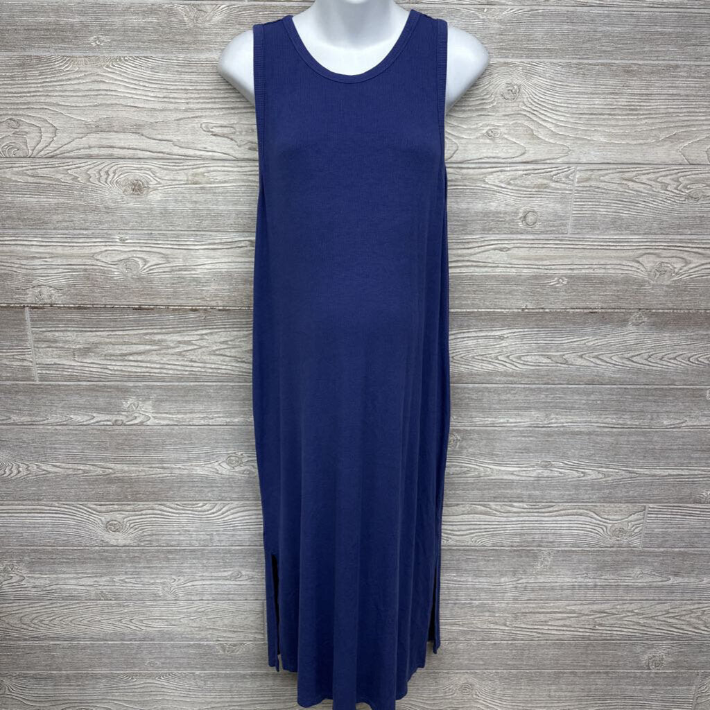 Ribbed Tank Dress Side Slits