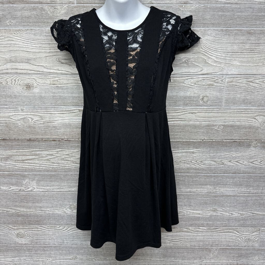 Lace Flutter Sleeve Nursing Dress