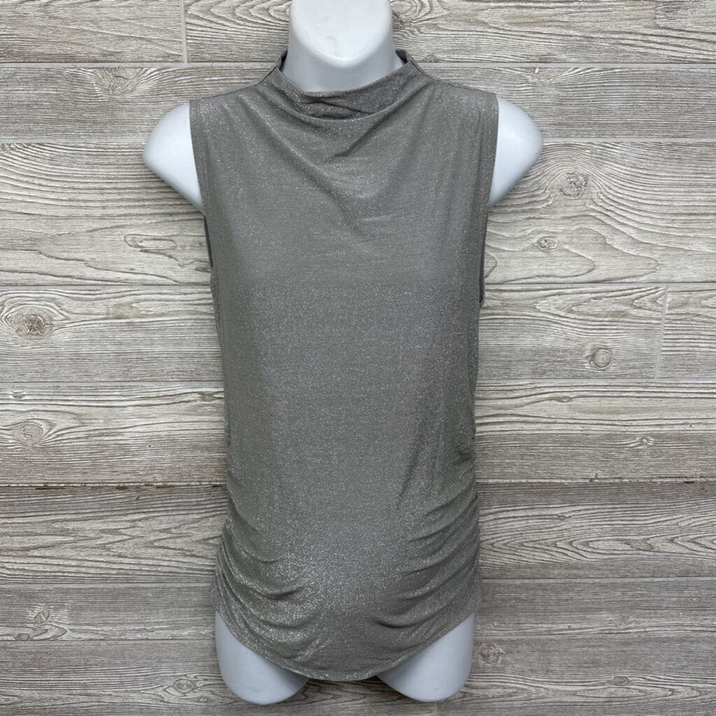 Ruched Sleevless Shirt Shimmer