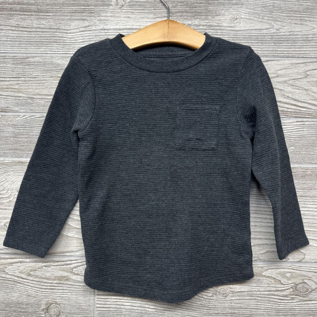 LS Ribbed Shirt Chest Pocket