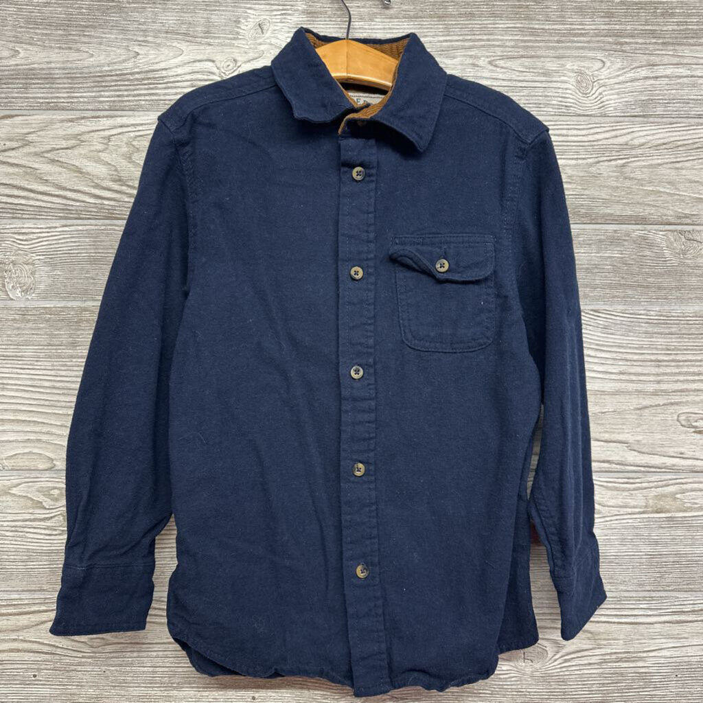 Flannel Button Up Shirt Cord Collar
