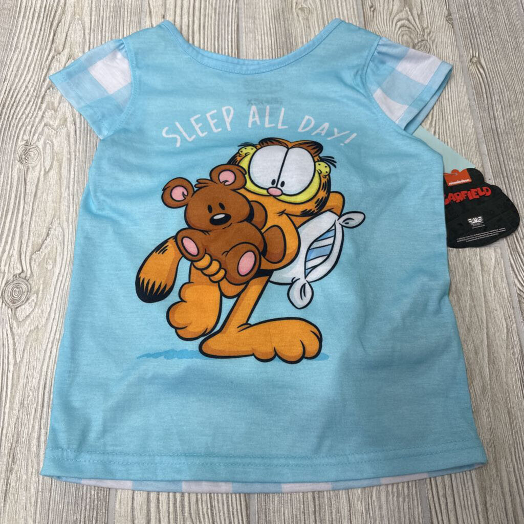 NEW 2 Pc PJs Sleep All Day Checker Garfield