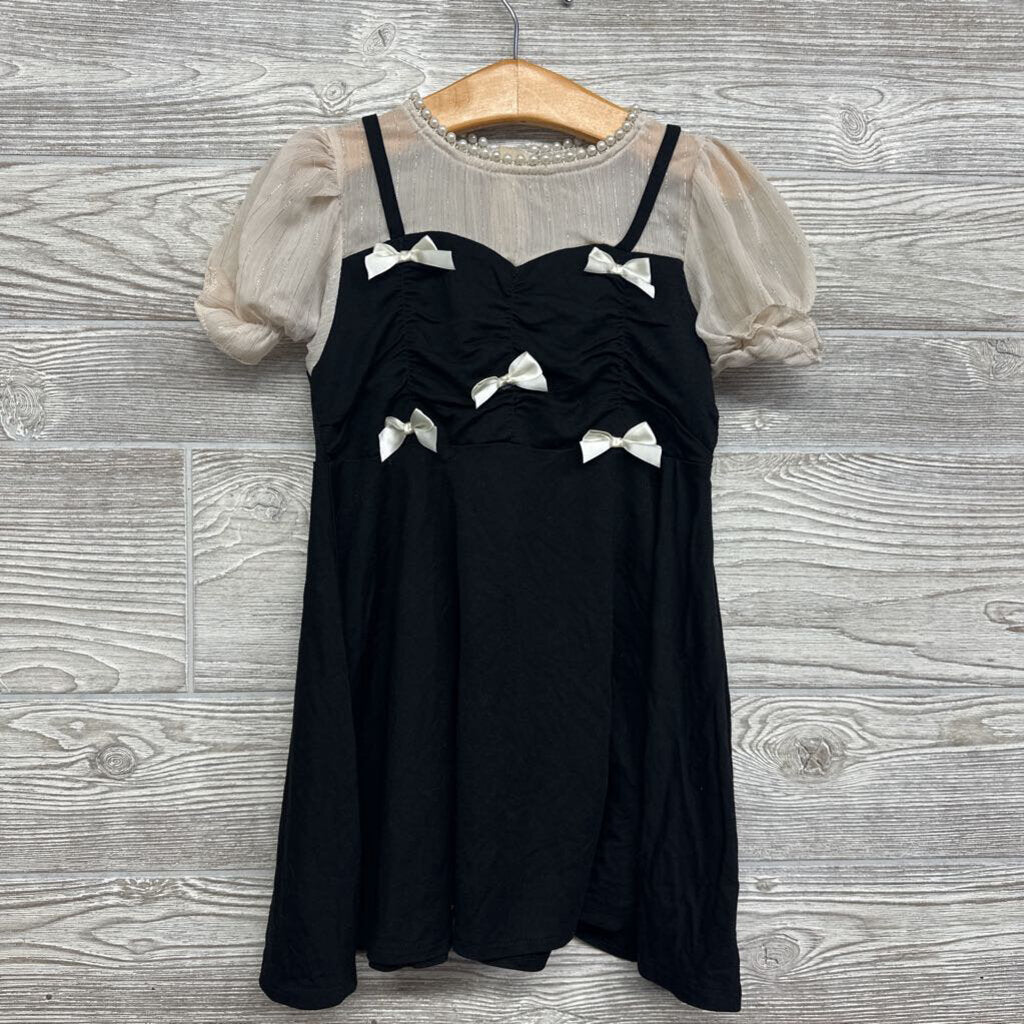 Dress Bows & Sheer Faux Shirt