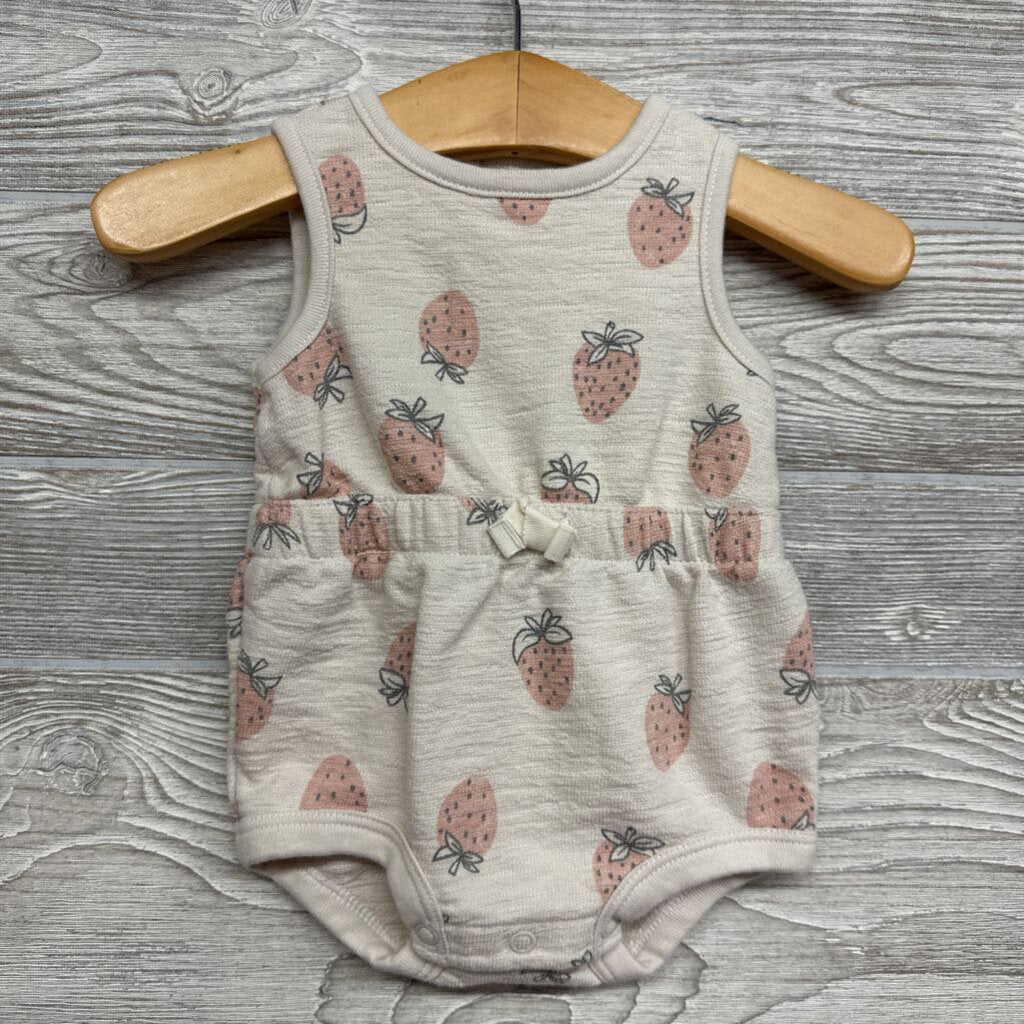 Organic Bubble Romper Strawberries