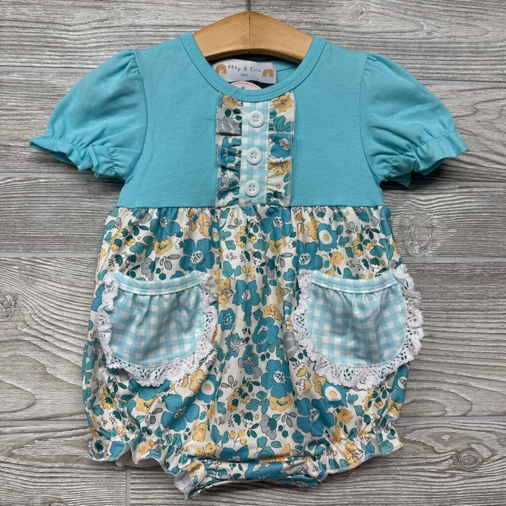 NEW Romper Flowers & Front Pockets