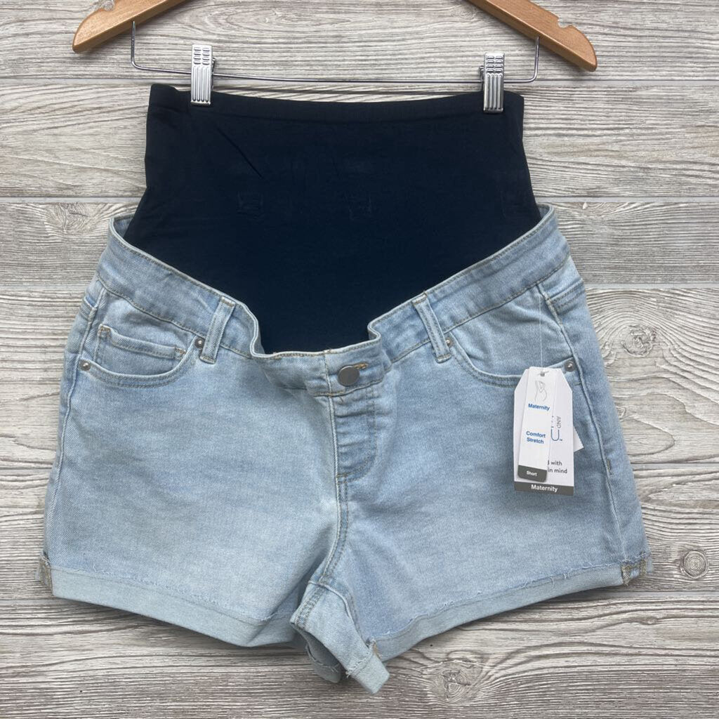 NEW Full Panel Roll Cuff Denim Shorts