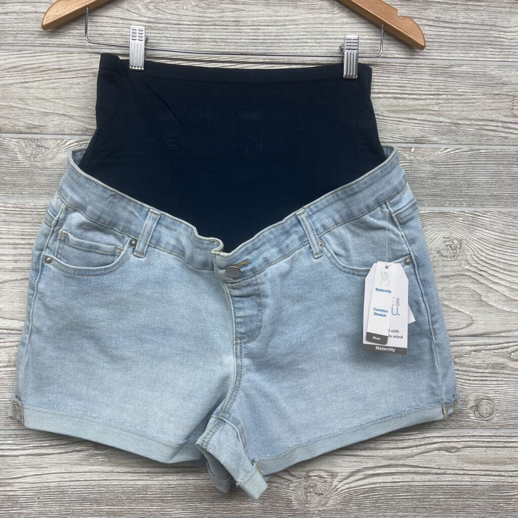 NEW Full Panel Roll Cuff Denim Shorts