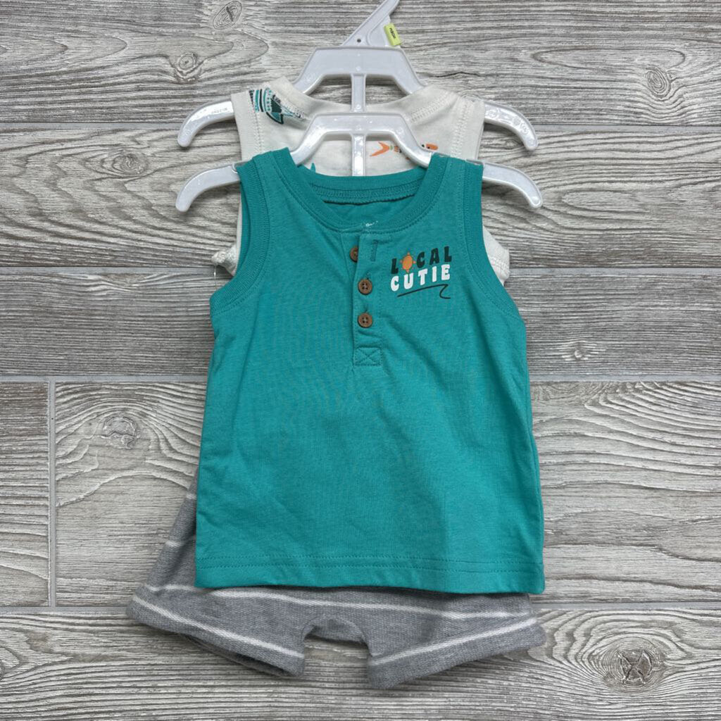 NEW 2 Pc Tank Top Local Cutie & French Terry Shorts