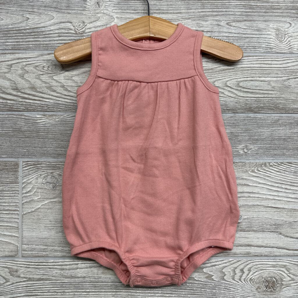 Organic Ribbed Bubble Romper