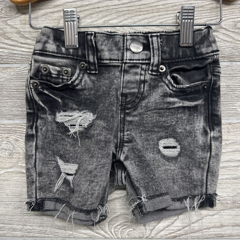 Distressed Denim Shorts
