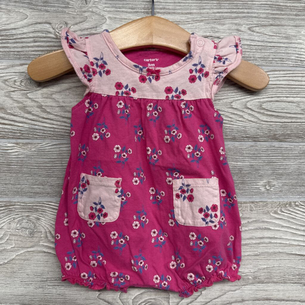Flutter Sleeve Romper Flowers