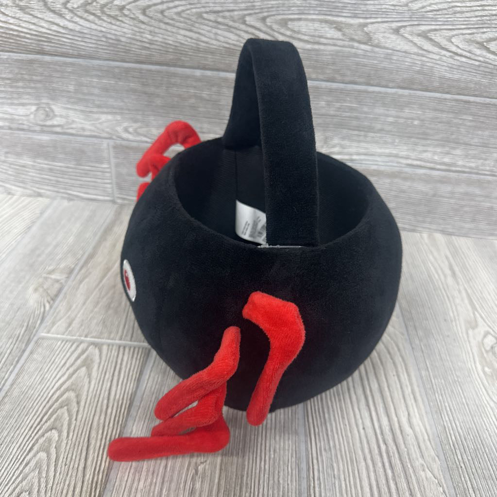 NEW Plush Spider Trick Or Treat Basket