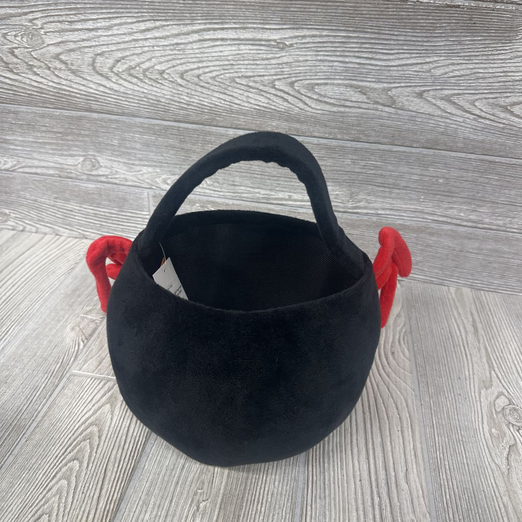 NEW Plush Spider Trick Or Treat Basket