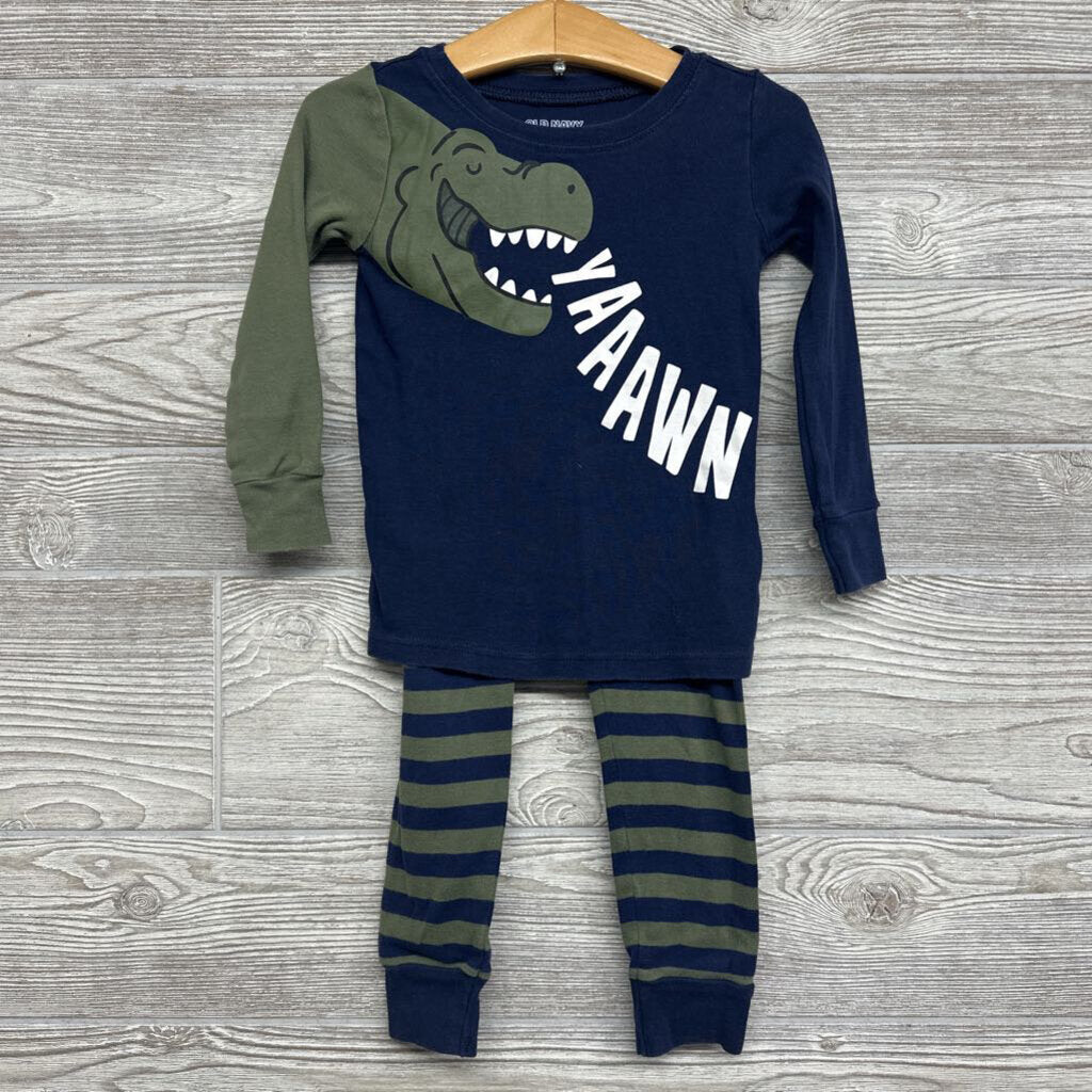 2 Pc LS PJs Yaaawn Stripes