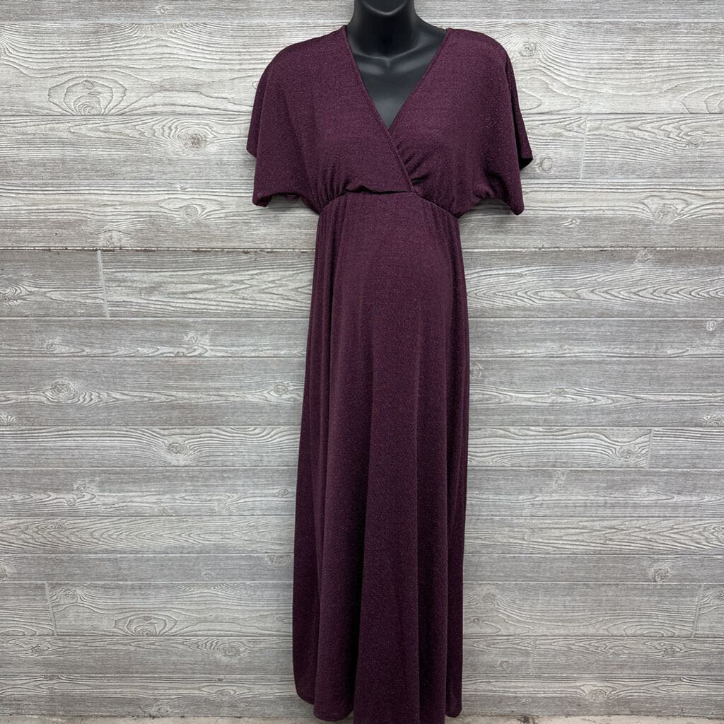 Glitter V Neck Maxi Dress