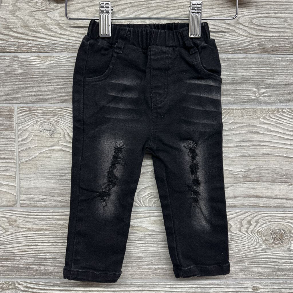 Ripped Pull On Jeans