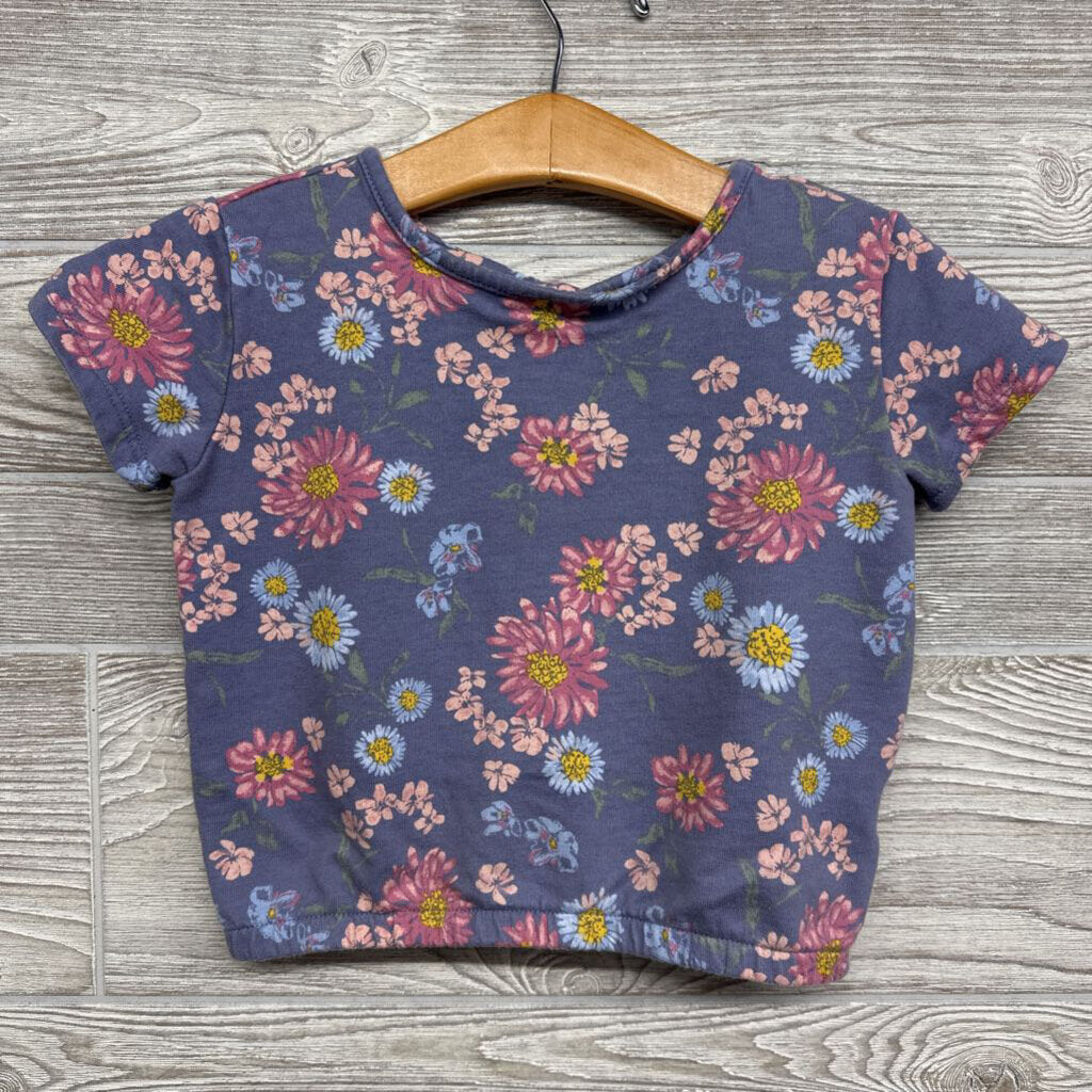 Cross Back Terry Shirt Flowers