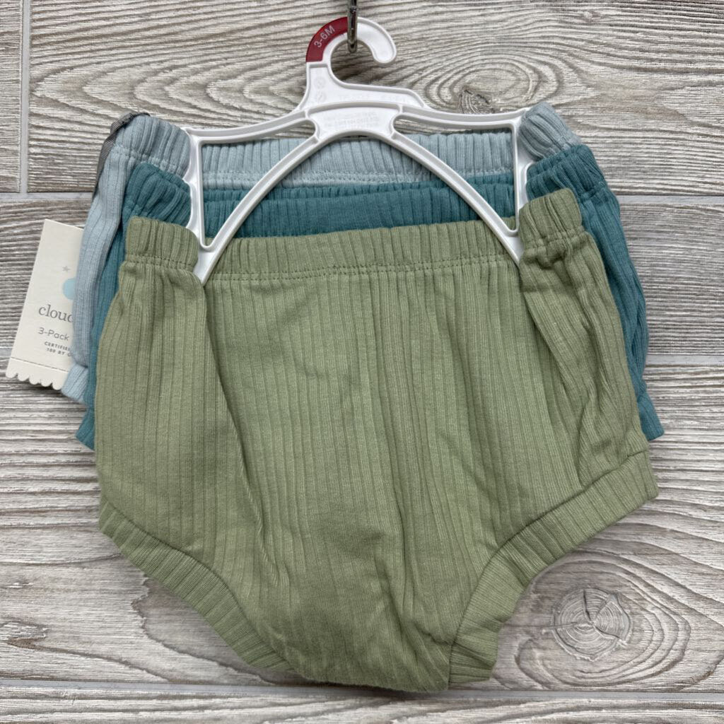NEW 3 Pk Ribbed Bloomers