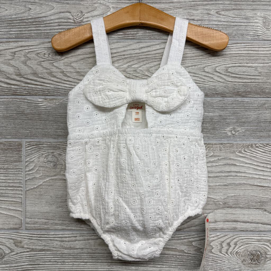 NEW Tank Pointelle Romper Bow