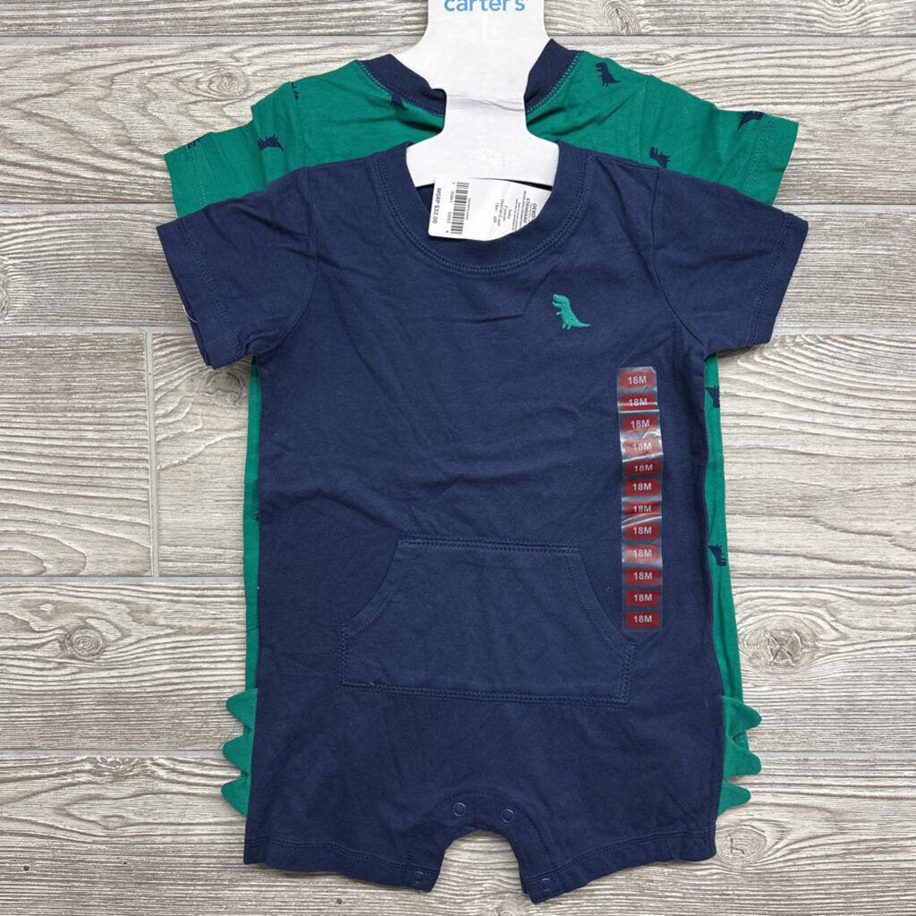 NEW 2 Pk Shorty Romper Dinosaurs
