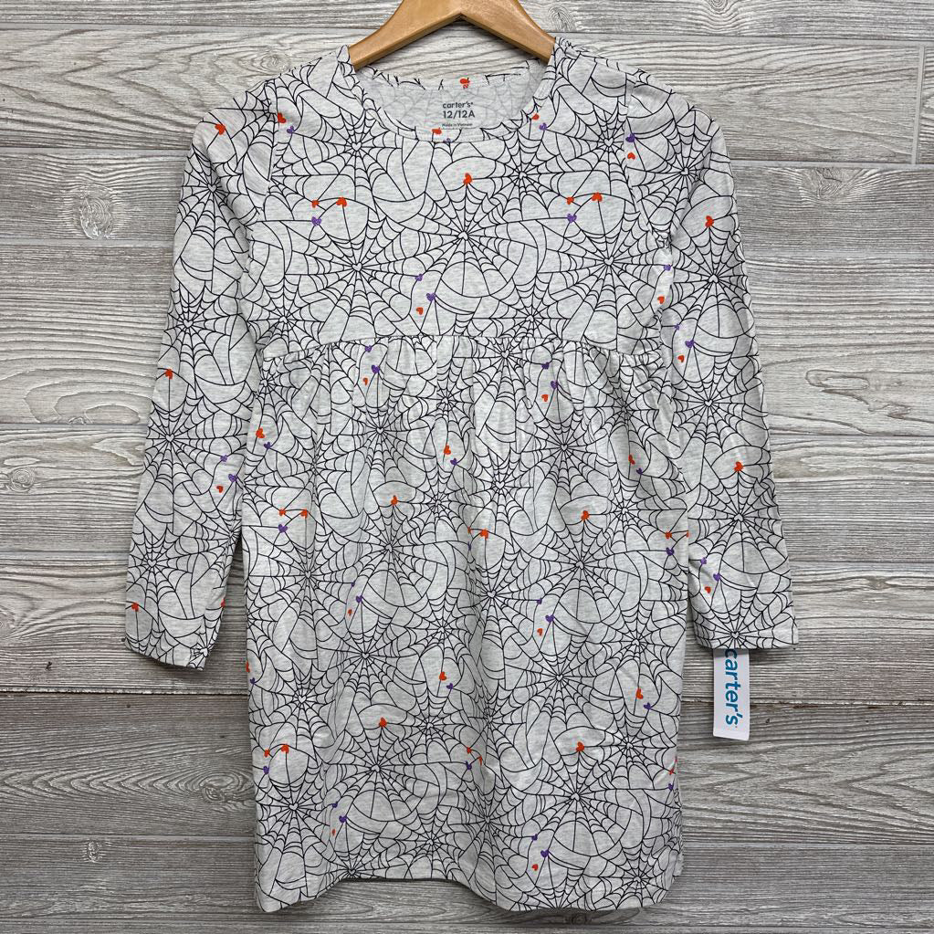 NEW LS Dress Spiderwebs & Hearts