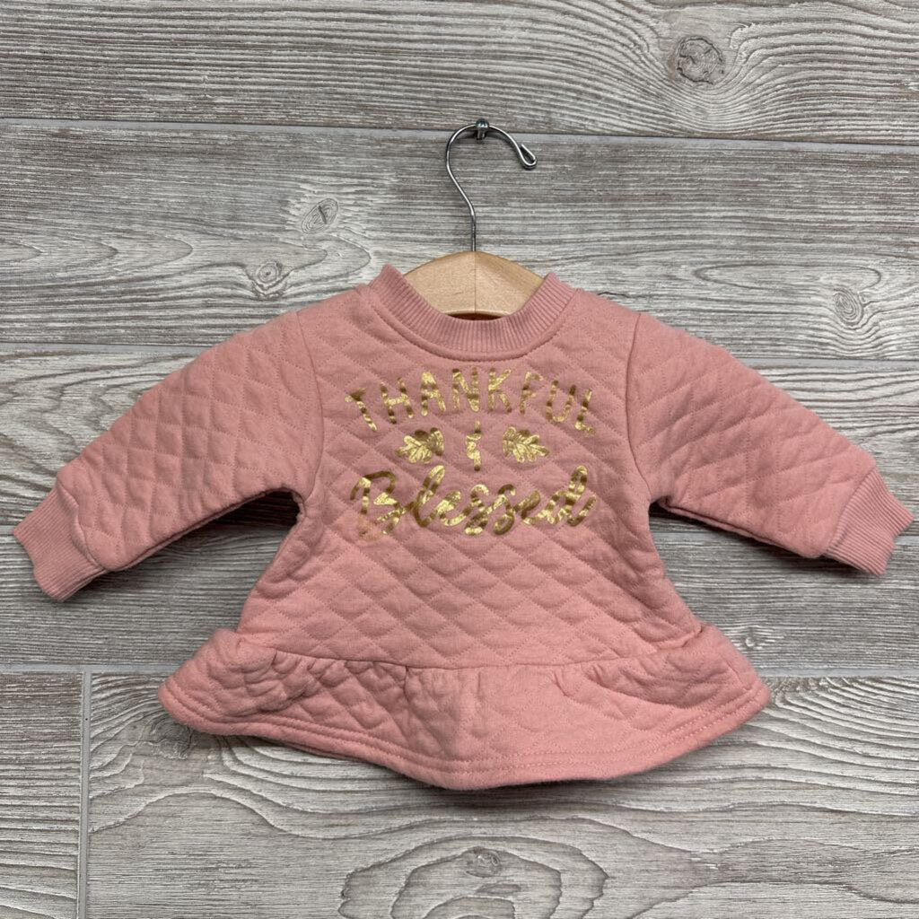 Quilted Crewneck Thankful & Blesses