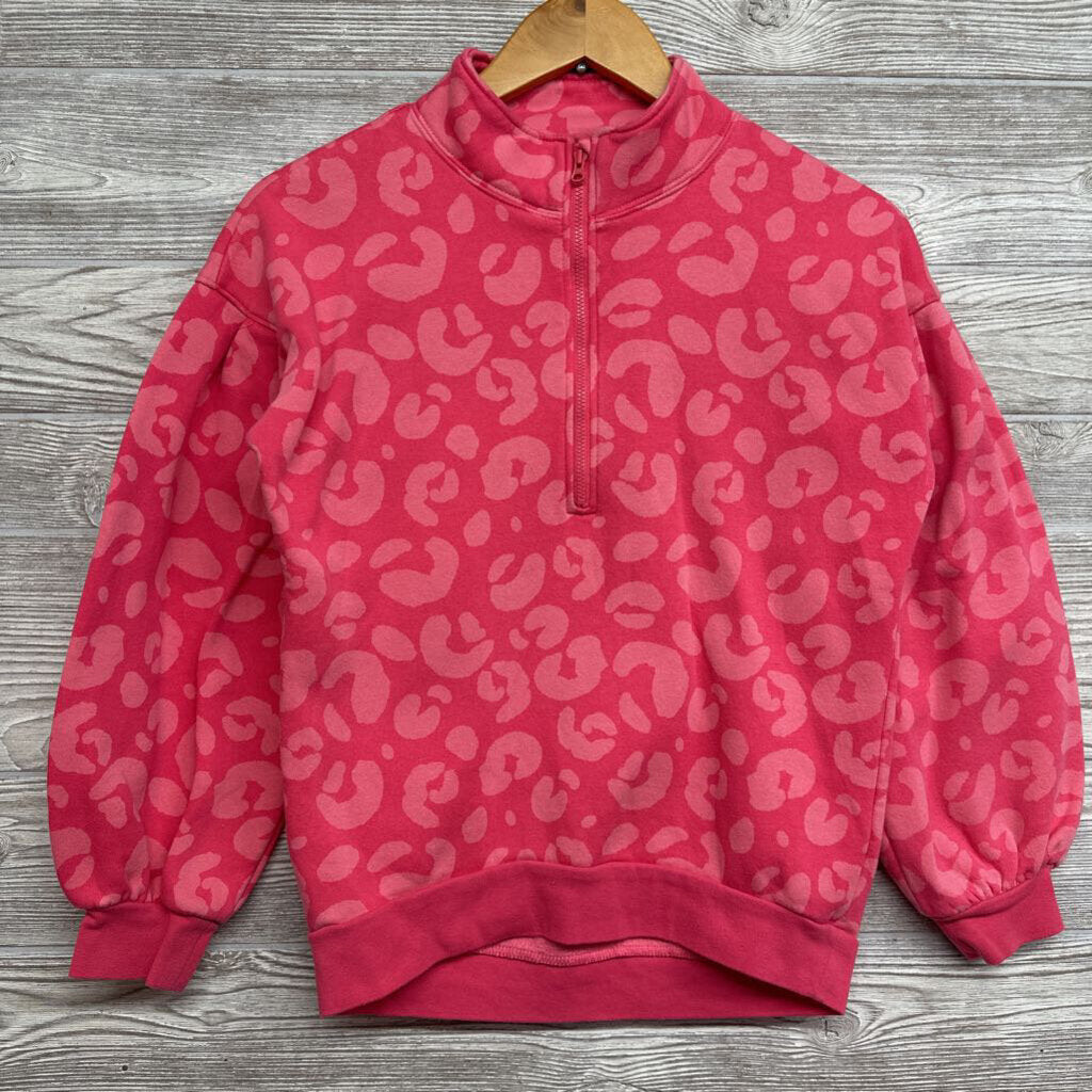 1/4 Zip Oversized Pullover Animal Print