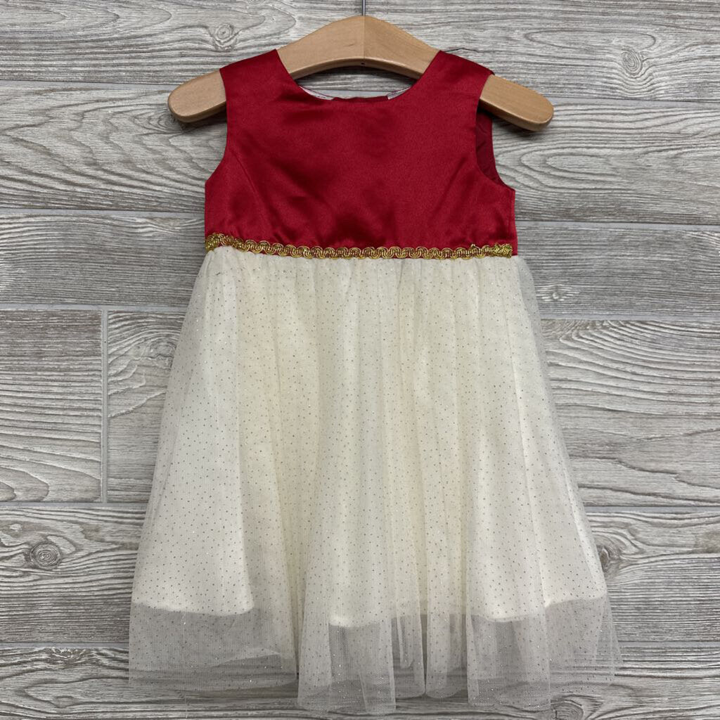 Glitter Tulle Dress & Flower Faux Fur Coat