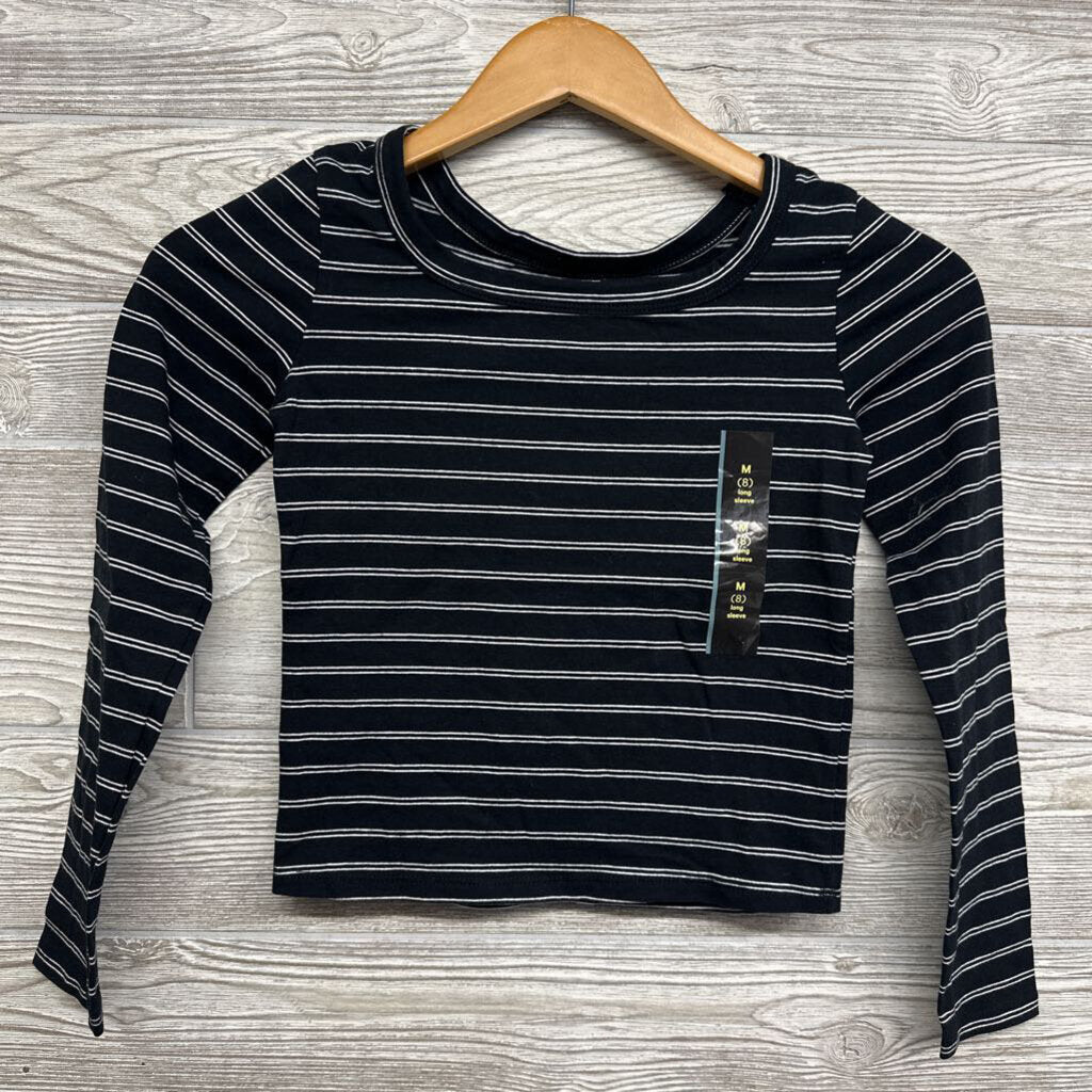 NEW Crop LS Shirt Stripes
