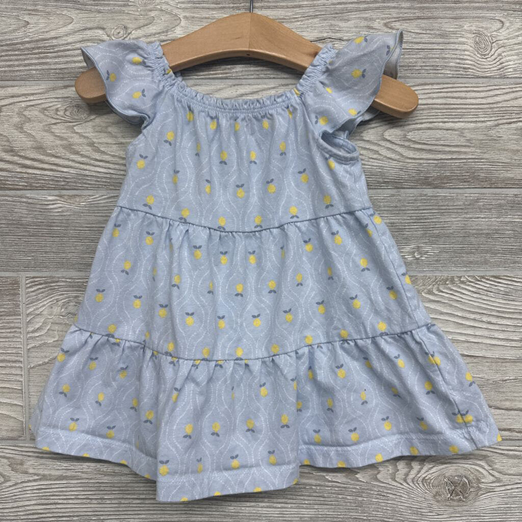 Flutter Strap Tiered Dress Lemons
