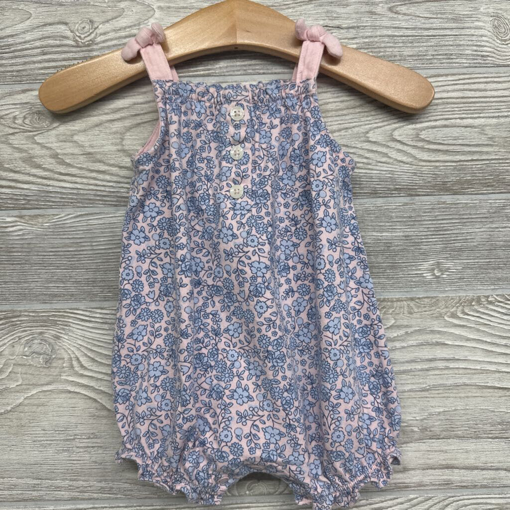 Tank Romper Flowers Bow Straps