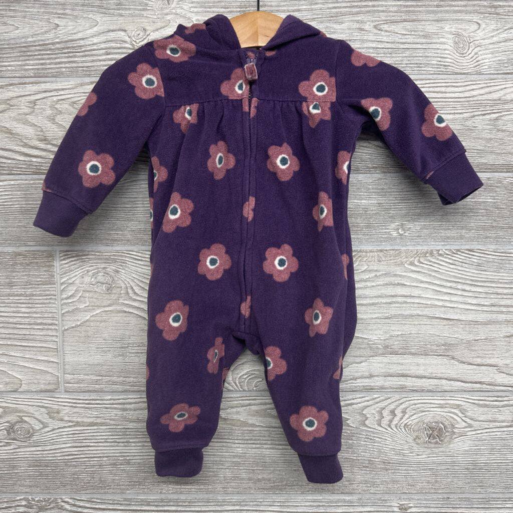 LS Fleece Coverall W/ Hood Flowers