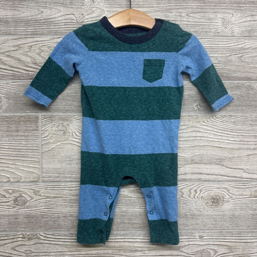 LS Coverall Stripes Chest Pocket 3-6m