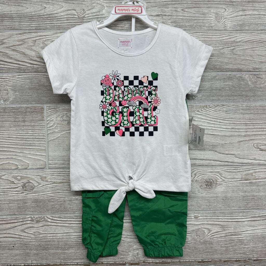 NEW Shirt & Cargo Joggers Daddy's Girl 3t