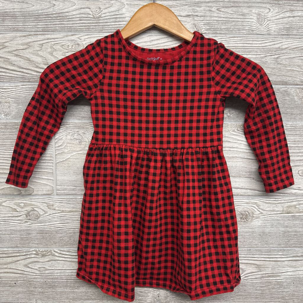 Gingham LS Dress 5t