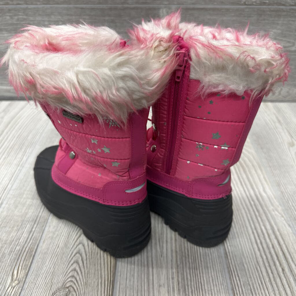 Faux Fur Lined Toggle Snow Boots Stars 12c