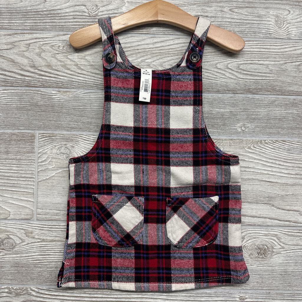 NEW Plaid Jumper Pockets 18-24m