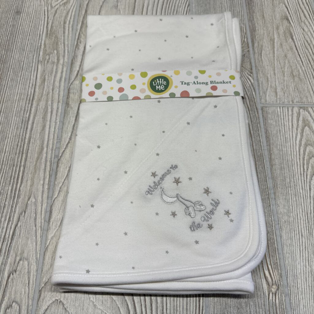 NEW Tag Along Blanket Welcome to The World