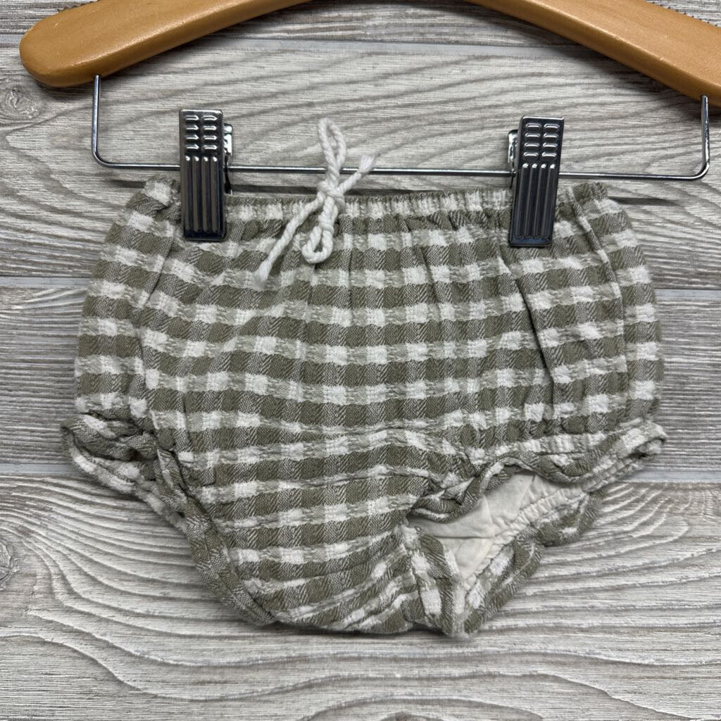 Gingham Bloomers Ruffle Trim 3-6m